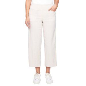 S.C. & CO. Women's Tummy Control Wide Leg Crop Pull-On Pant
